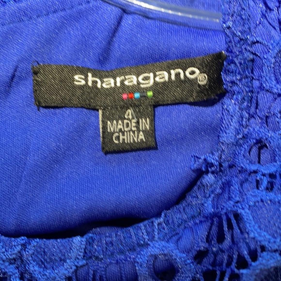 NWT Sharagano Dress. Sz 4 royal blue. Fully lined - Picture 4 of 6